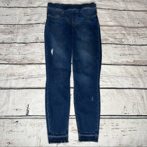 Spanx Distressed Denim Skinny Jean Leggings  Size S - Picture 1 of 8